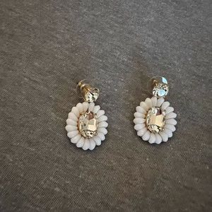 J. Crew Resin-beaded statement earrings.